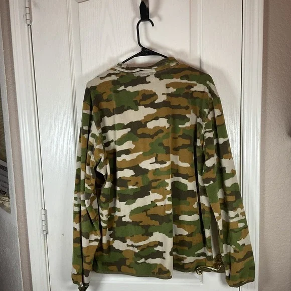 Duluth Trading Men's Large 1/2 Zip Pullover Hoodie Camo‎ Chest Pocket EUC - Picture 2 of 4